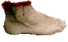 Bloody foot, click to put it in the burn barrel!