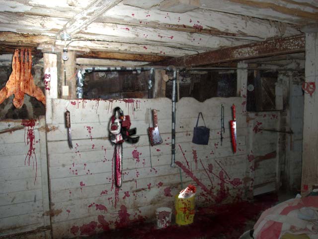 Killing area in the barn.